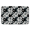 Lily Floral Pattern Print Indoor Door Mat