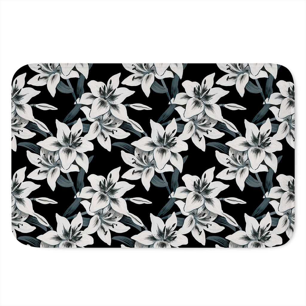 Lily Floral Pattern Print Indoor Door Mat
