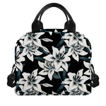 Lily Floral Pattern Print Insulated Lunch Bag