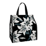 Lily Floral Pattern Print Insulated Lunch Tote