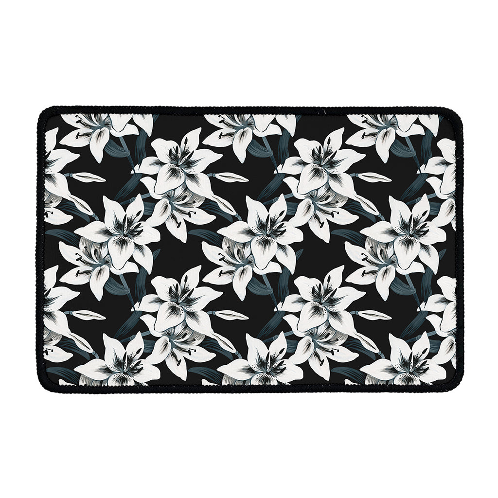 Lily Floral Pattern Print Kitchen Mat