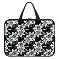 Lily Floral Pattern Print Laptop Sleeve With Handle