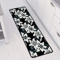 Lily Floral Pattern Print Long Kitchen Mat