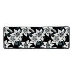 Lily Floral Pattern Print Long Kitchen Mat