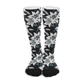 Lily Floral Pattern Print Long Socks