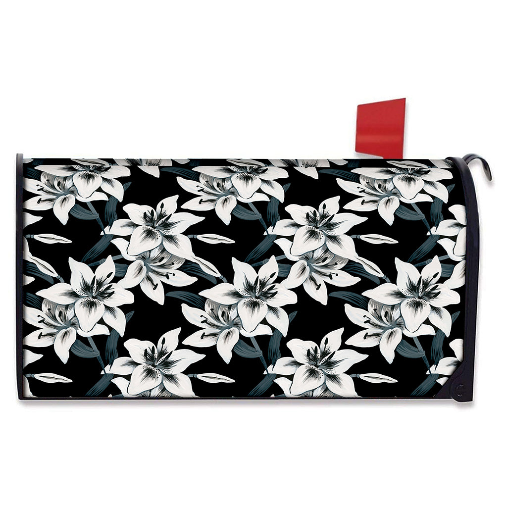 Lily Floral Pattern Print Mailbox Cover