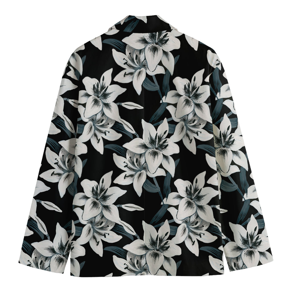Lily Floral Pattern Print Men's Blazer