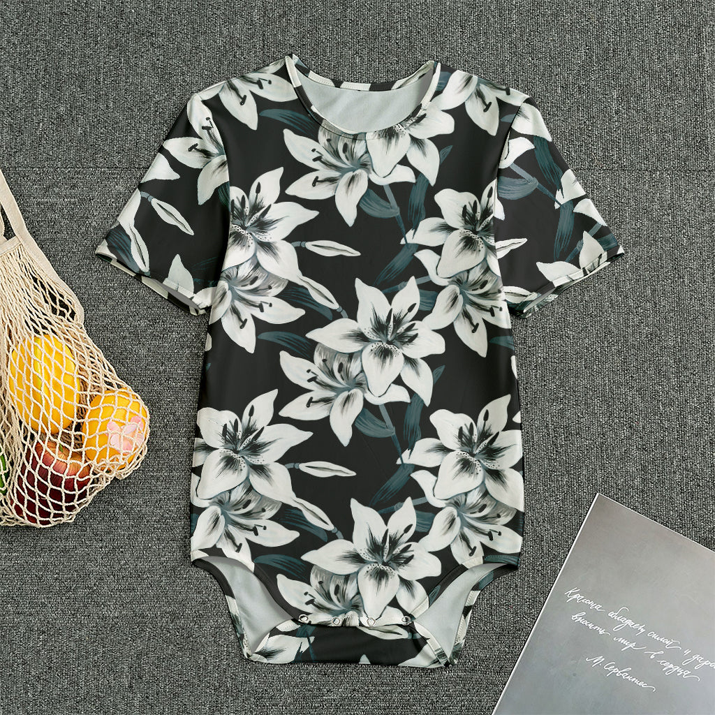 Lily Floral Pattern Print Men's Bodysuit