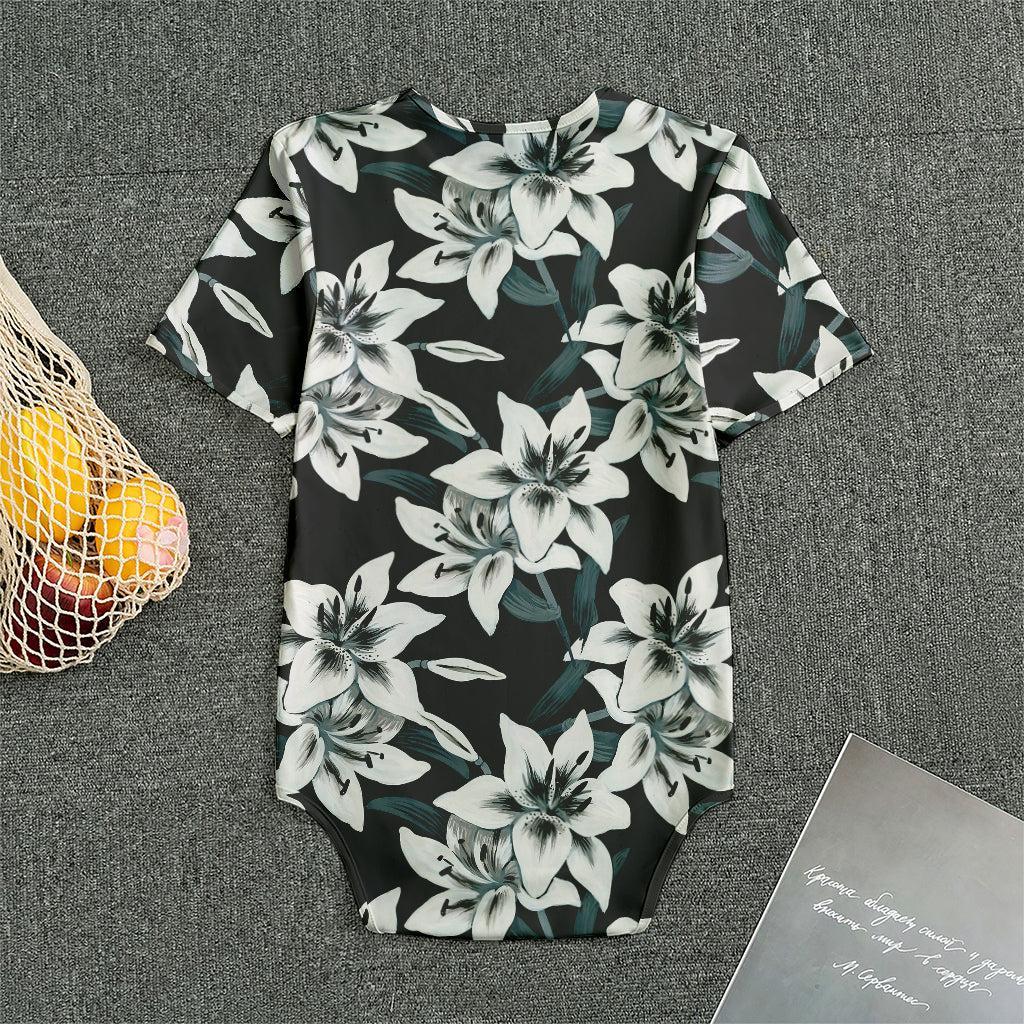 Lily Floral Pattern Print Men's Bodysuit