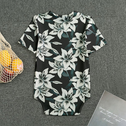 Lily Floral Pattern Print Men's Bodysuit