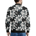 Lily Floral Pattern Print Men's Bomber Jacket