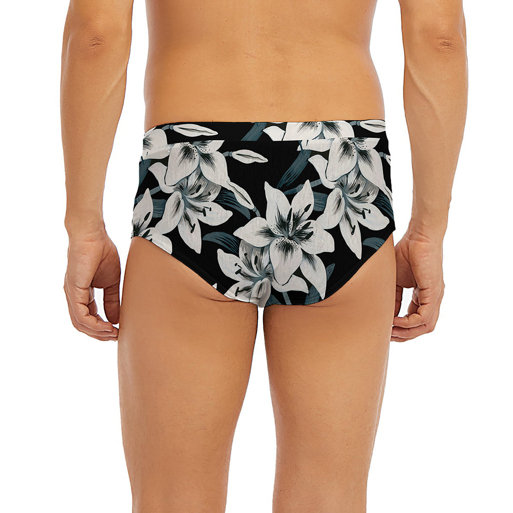 Lily Floral Pattern Print Men's Briefs
