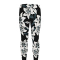 Lily Floral Pattern Print Men's Leggings