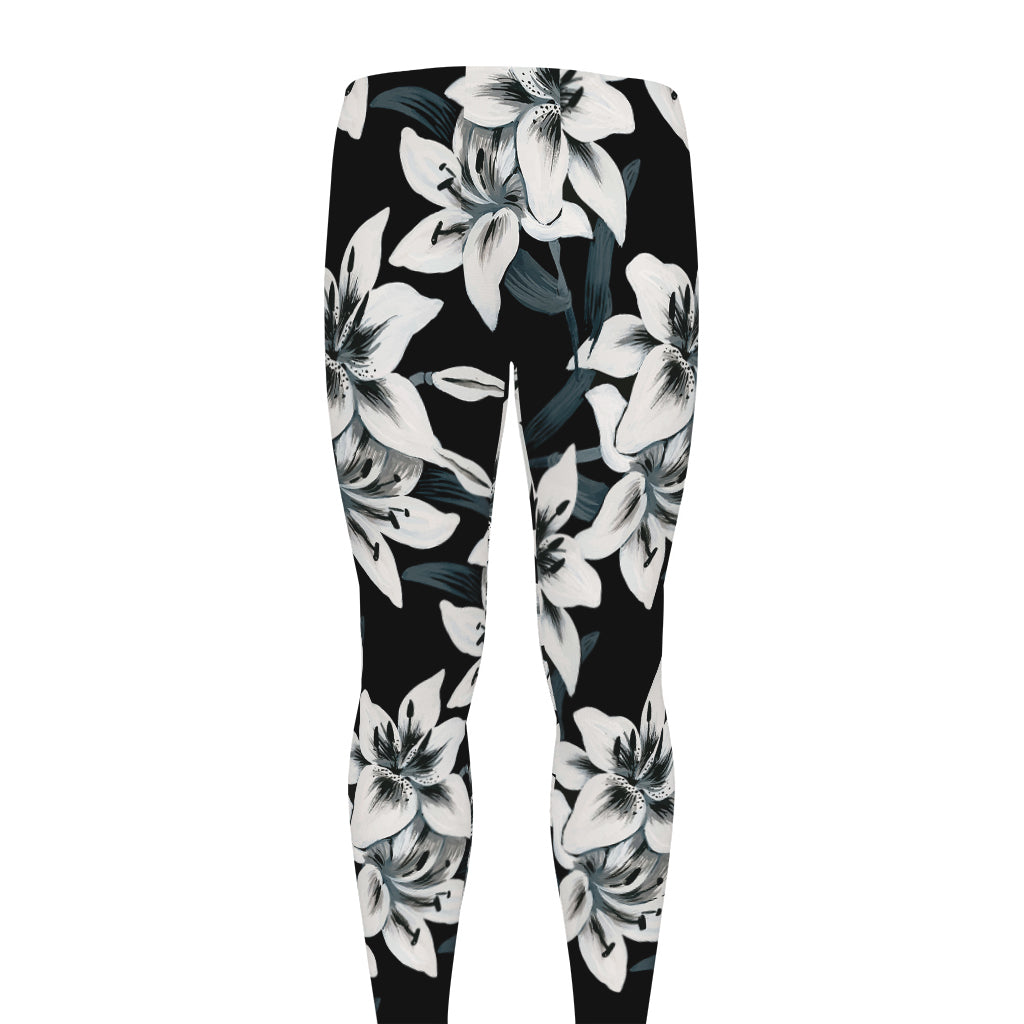 Lily Floral Pattern Print Men's leggings