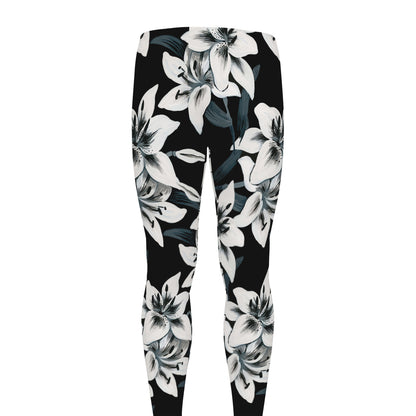 Lily Floral Pattern Print Men's leggings