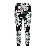 Lily Floral Pattern Print Men's leggings