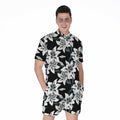 Lily Floral Pattern Print Men's Romper