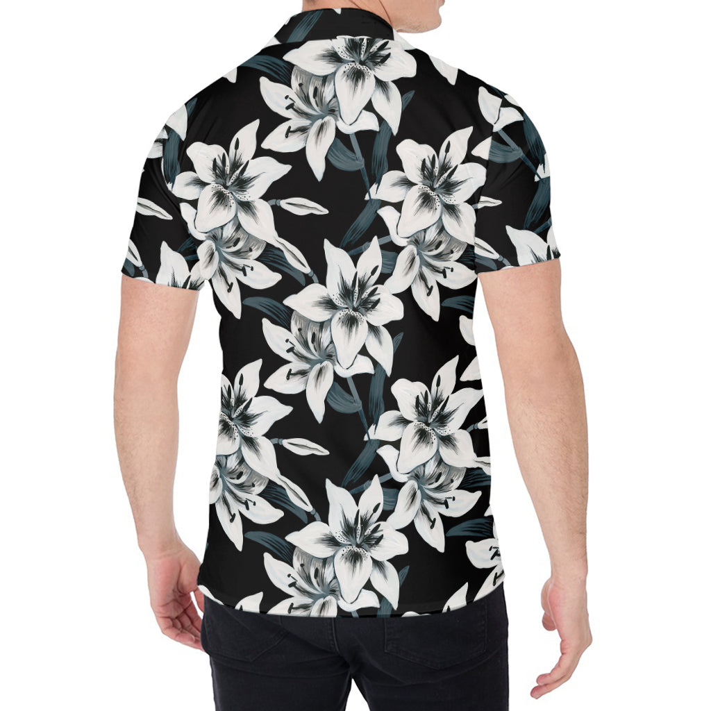 Lily Floral Pattern Print Men's Shirt
