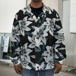 Lily Floral Pattern Print Men's Shirt Jacket