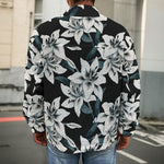 Lily Floral Pattern Print Men's Shirt Jacket