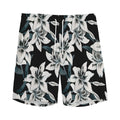Lily Floral Pattern Print Men's Athletic Shorts