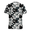 Lily Floral Pattern Print Men's Athletic T-Shirt