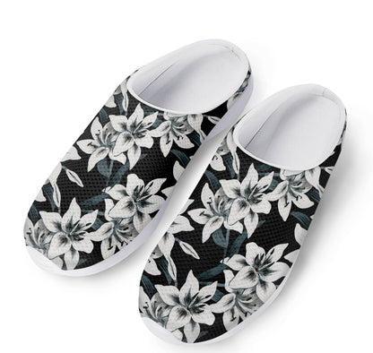 Lily Floral Pattern Print Mesh Casual Shoes