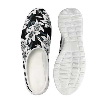 Lily Floral Pattern Print Mesh Casual Shoes