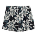 Lily Floral Pattern Print Mesh Shorts