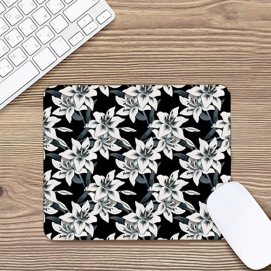Lily Floral Pattern Print Mouse Pad