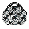 Lily Floral Pattern Print Neoprene Lunch Bag