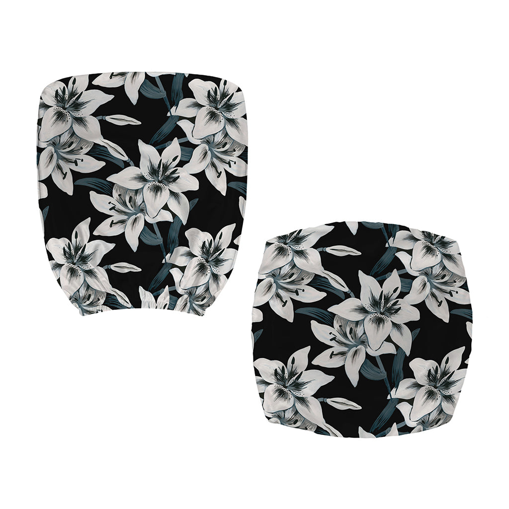 Lily Floral Pattern Print Office Chair Cover