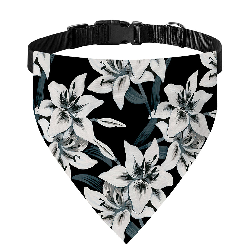 Lily Floral Pattern Print Over The Collar Dog Bandana