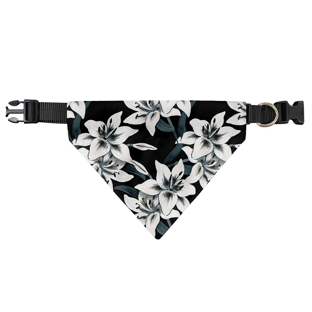 Lily Floral Pattern Print Over The Collar Dog Bandana