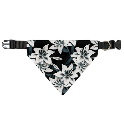 Lily Floral Pattern Print Over The Collar Dog Bandana