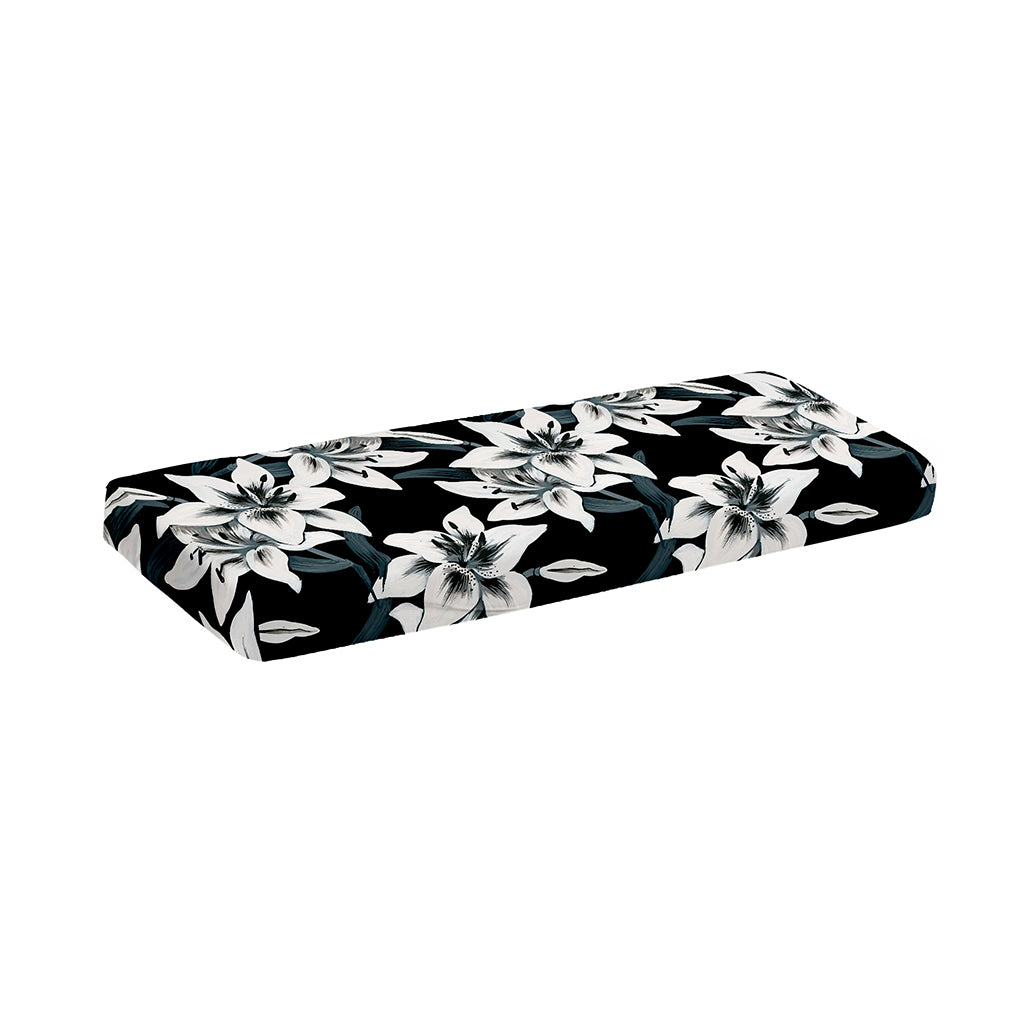 Lily Floral Pattern Print Piano Keyboard Cover