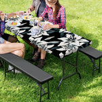 Lily Floral Pattern Print Picnic Table Cover