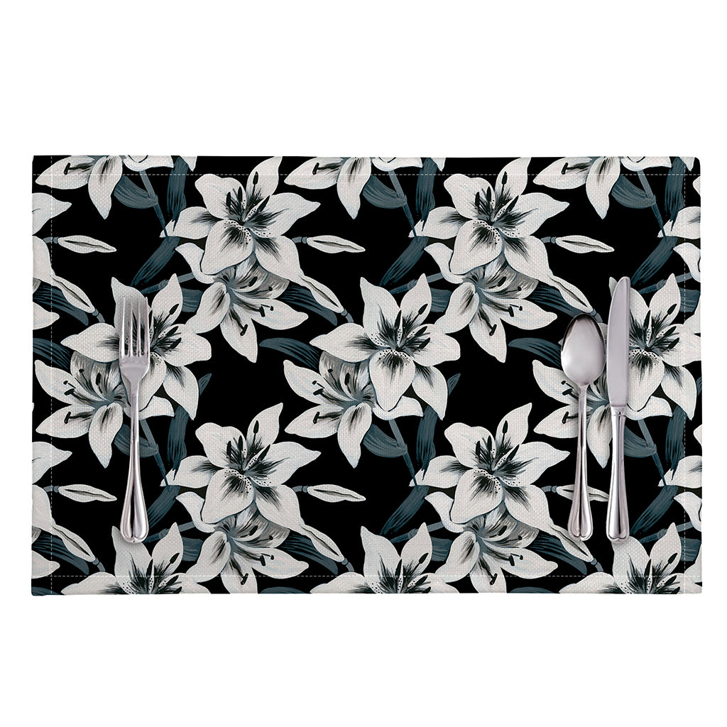 Lily Floral Pattern Print Placemat