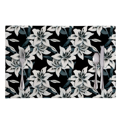 Lily Floral Pattern Print Placemat
