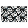 Lily Floral Pattern Print Polyester Doormat