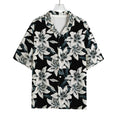Lily Floral Pattern Print Rayon Hawaiian Shirt