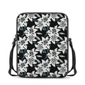 Lily Floral Pattern Print Rectangular Crossbody Bag