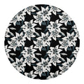 Lily Floral Pattern Print Round Blanket