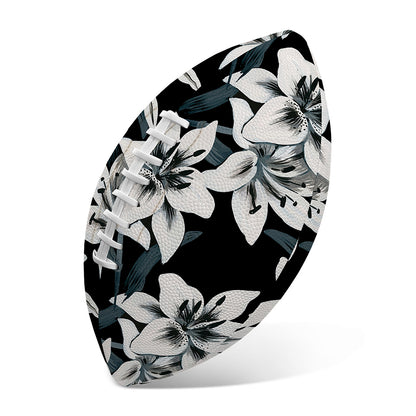 Lily Floral Pattern Print Rugby Ball