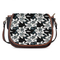 Lily Floral Pattern Print Saddle Bag