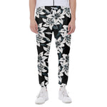 Lily Floral Pattern Print Scuba Joggers