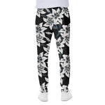 Lily Floral Pattern Print Scuba Joggers