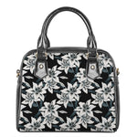 Lily Floral Pattern Print Shoulder Handbag