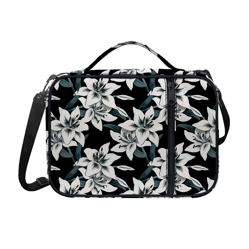 Lily Floral Pattern Print Shoulder Strap Bible Bag