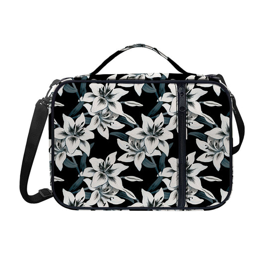 Lily Floral Pattern Print Shoulder Strap Bible Bag